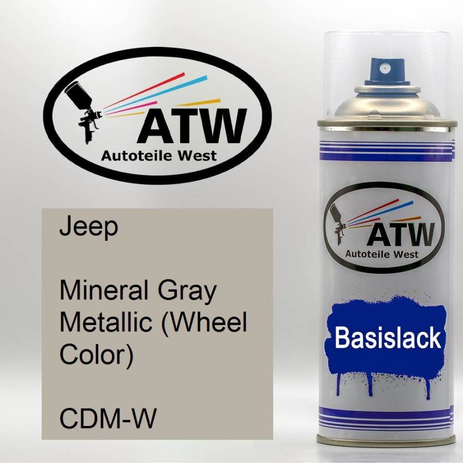 Jeep, Mineral Gray Metallic (Wheel Color), CDM-W: 400ml Sprühdose, von ATW Autoteile West.